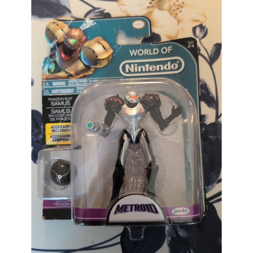 World of Nintendo Jakks Pacific Phazon Suit Samus - New, Sealed - Metroid Prime